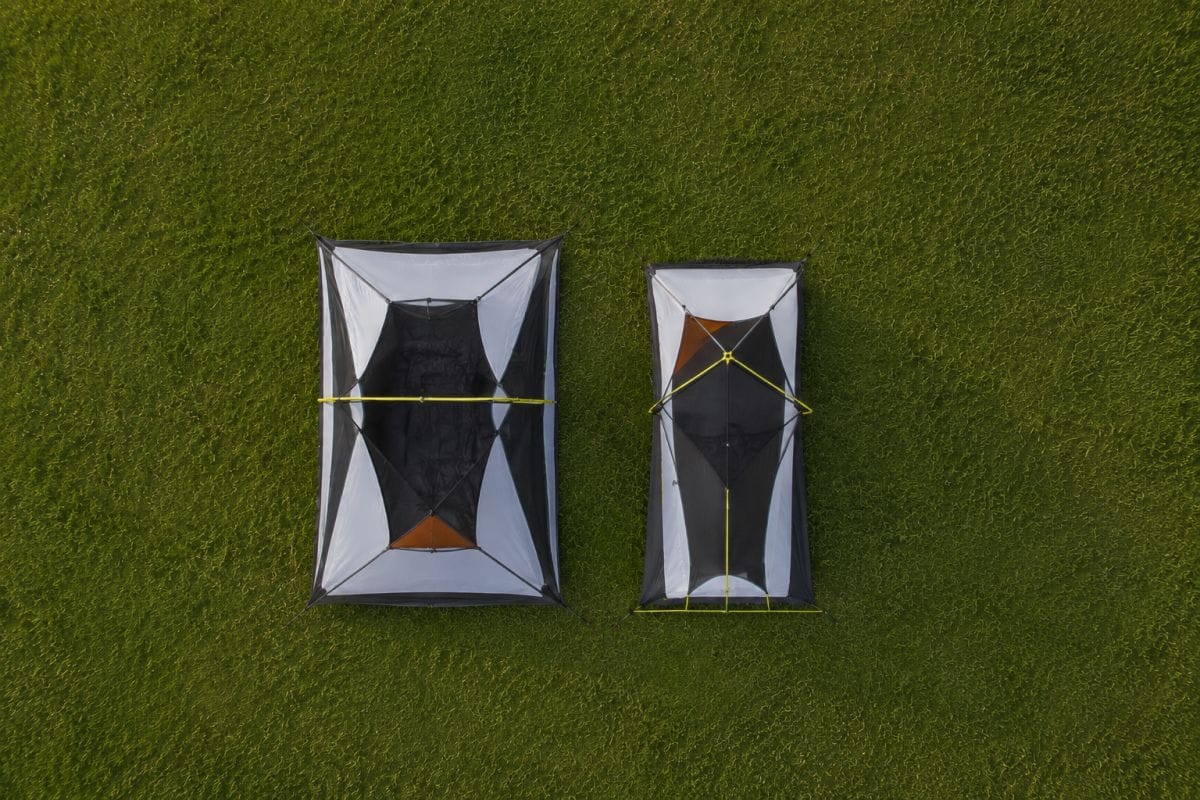 Sleeping pad fit and wall clearance inside one-person and two-person tents