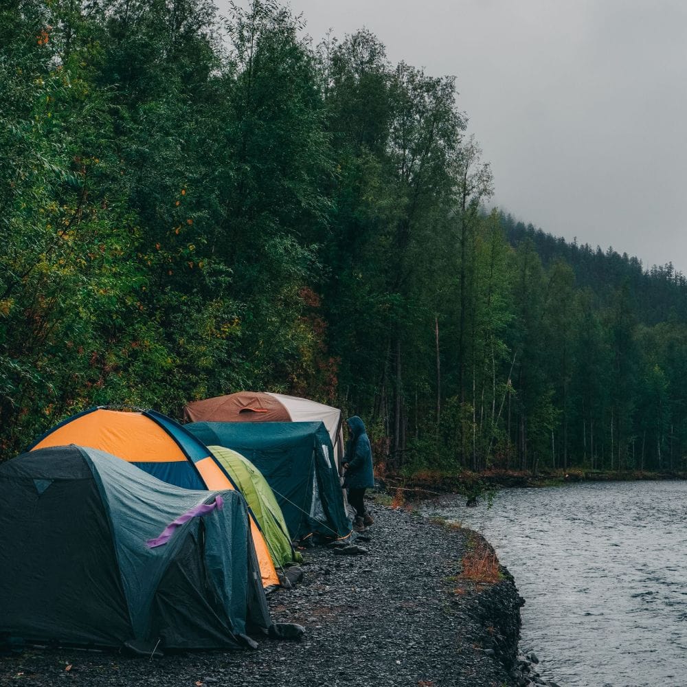 Rain and wind features on a properly pitched backpacking tent
