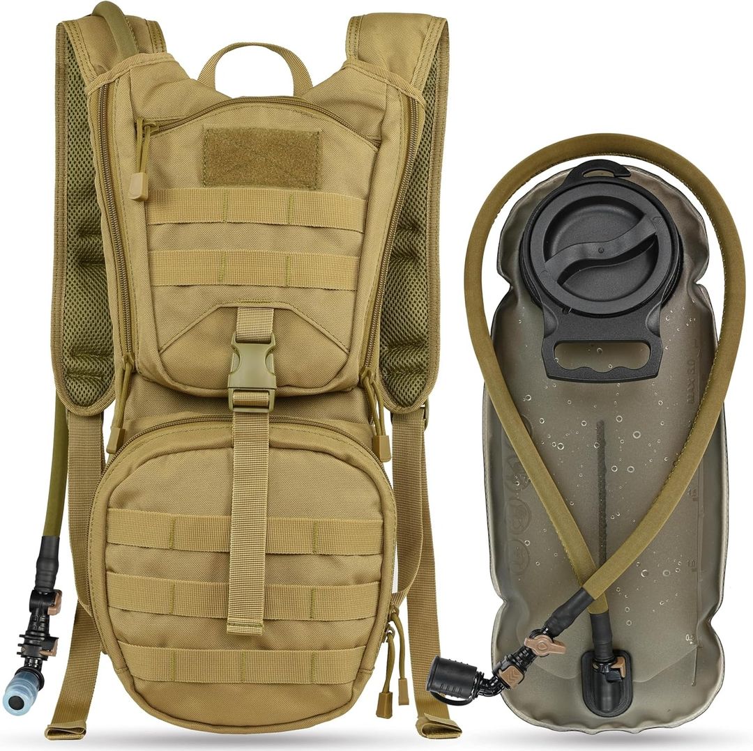 MARCHWAY Tactical Molle Hydration Pack Backpack with 3L TPU Water Bladder